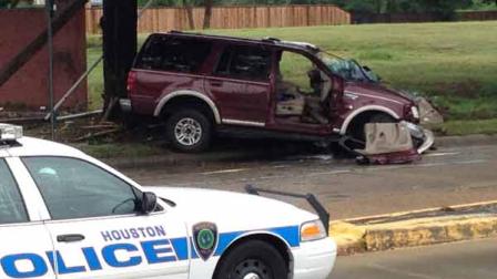 Police say a man was test driving this SUV when he lost control on Wirt Road. The accident is being blamed on weather