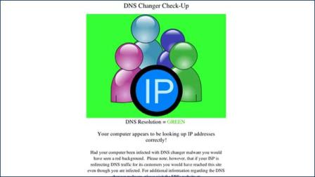 This undated handout image provided by The DNS Changer Working Group (DCWG) shows the webpage resulting from not having the DNS malware. It will only take a few clicks of the mouse. But for hundreds of thousands of computer users, those clicks could mean the difference between staying online and losing their connections. Tens of thousands of Americans may still lose their Internet service Monday July 9, 2012 unless they do a quick check of their computers for malware that could have taken over their machines more than a year ago. (AP Photo/DNC Changer Working Group, FILE )