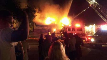 A viewer sent this photo to us of the overnight fire. If you see news happening, shoot a video or photo and email it to us at news@abc13.com.