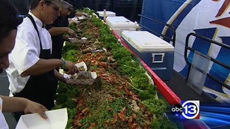 The amazing, tasty creation contained almost 24 feet of ribs, chicken, fajitas and all the trimmings. The taco weighed in at 1,700 pounds!