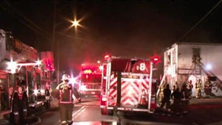 A fire struck a two-story building overnight in southeast Houston