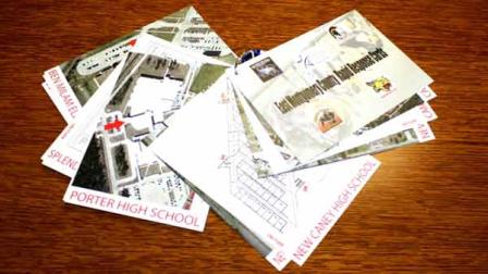Each set of East Montgomery County Rapid Response Cards has a card for each of the 26 schools in East Montgomery County