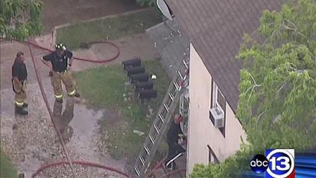 SkyEye 13 HD was over the scene of a fire in the Montrose area that sent one man to the hospital
