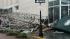 Damage from Isaac in New Orleans. Scaffolding...
