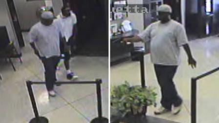 The FBI says these two men robbed a Houston area bank on Wednesday.