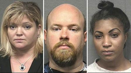 Melissa Lindquist (left) and Jeffrey Smith (middle) are charged with aggravated promotion of prostitution. Jasmine Fleming (right) is charged with prostitution.
