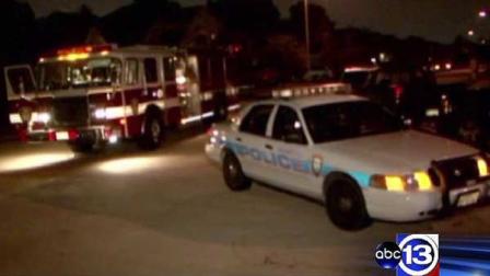 Emergency responders at the scene of a shootout in southeast Houston