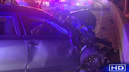 Police believe a woman driving the wrong way in downtown overnight may have been drunk when she hit a pickup truck head on.