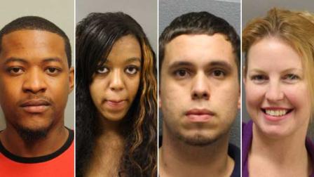 These are four of the 10 people arrested in the bust at Babes