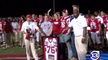 Cody Stephens died in his sleep of hypercardiomyopathy in May. His school in retired his number during halftime of their game Friday night