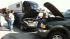 Nearly 150 vehicles were involved in the...