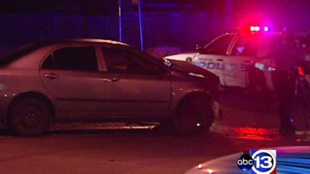 A Houston police officer is in the hospital following a crash in northeast Houston.