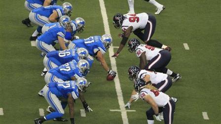 The Detroit Lions and the Houston Texans face off during the first quarter of an NFL football game at Ford Field in Detroit, Thursday, Nov. 22, 2012. (AP Photo/Carlos Osorio)