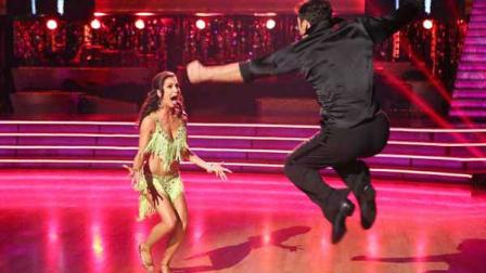 Reality star Melissa Rycroft and her partner Tony Dovolani react to winning on the Dancing With The Stars: All-Stars finale on November 27, 2012.