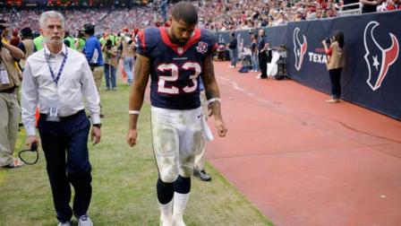 Houston Texans running back Arian Foster (23) leaves the field during the third quarter of an NFL football game against the Minnesota Vikings on Sunday, Dec. 23, 2012, in Houston. (AP Photo/Dave Einsel)