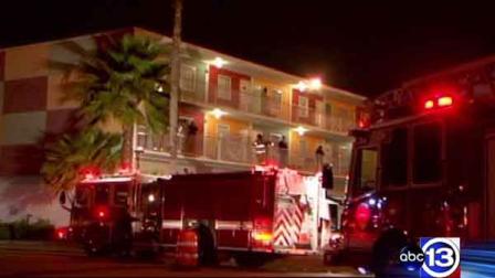 Firefighters at the scene of a blaze on Blodgett where a man was rescued by a neighbor
