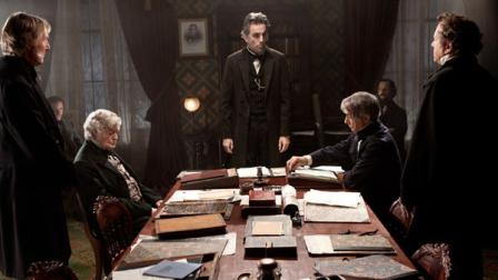 This undated publicity photo released by DreamWorks and Twentieth Century Fox shows, Daniel Day-Lewis, center rear, as Abraham Lincoln, in a scene from the film, Lincoln. The film was nominated for a Golden Globe for best drama on Thursday, Dec. 13, 2012. Daniel Day Lewis was also nominated for best actor. The 70th annual Golden Globe Awards will be held on Jan. 13. (AP Photo/DreamWorks, Twentieth Century Fox, David James, File)