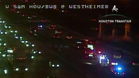 Three main lanes on the West Beltway at Eldridge were shut down for four hours Friday because of a four-vehicle accident that killed a motorcyclist.