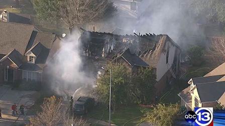 SkyEye 13 HD was over a large house fire Friday afternoon in northwest Harris County