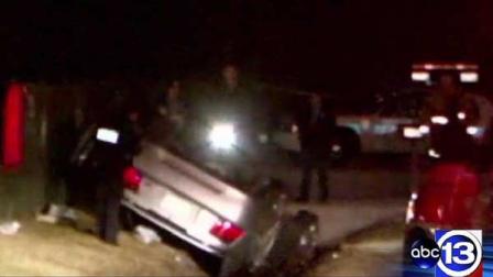 A man died and a woman was critically injured when this car flipped into a ditch