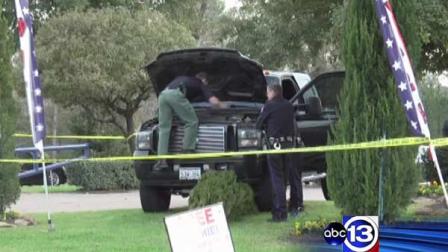 Police say this truck ran over a 72-year-old woman and killed her at a car wash in Conroe