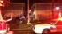 A sports car slams into an apartment complex on...