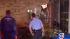 A sports car slams into an apartment complex on...