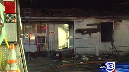 A family escaped their burning home in southeast Houston last night.