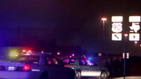 A motorcyclist trying to pass a car hit a traffic barricade and went airborne, police say.