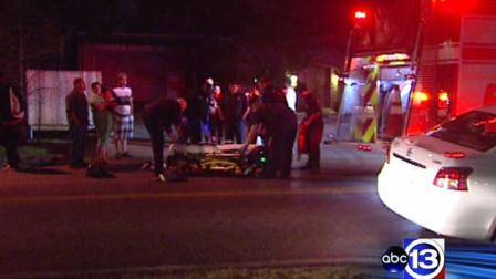 A man walking along Campbell Street was hit by a car in northwest Houston.