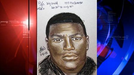 The suspect is described as a black male, between 35 and 45 years of age, standing 6 to 62 and weighing between 230 and 250 pounds. He is described as heavy set, with a dark complexion, short black hair and clean shaven. At the time of the offense we wore a black cotton jacket, black jean shorts and black or red converse shoes.