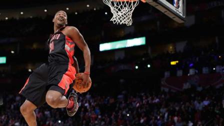 Terrence Ross of the Toronto Raptors goes up during the dunk contest at NBA basketball All-Star Saturday Night, Feb. 16, 2013, in Houston. (AP Photo/Eric Gay)