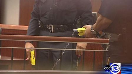 Court officials say Timothy Victoria lunged at his defense attorney and then proceeded to punch him several times in the head. Court deputies stepped in and had to use a Taser to subdue Victoria.