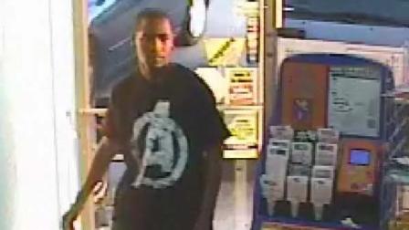 Surveillance cameras inside a nearby convenience store captured still photos of the male suspect in the case. He is described as a black male, between the age of 16 and 19 years, standing between 56 and 59 tall and weighing approximately 140 to 160 pounds. At the time of the offense the suspect was wearing a black t-shirt with a white pattern, and black shorts.