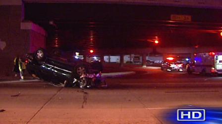 A student whose car was clipped by an SUV chased down the driver and held onto him until police arrived