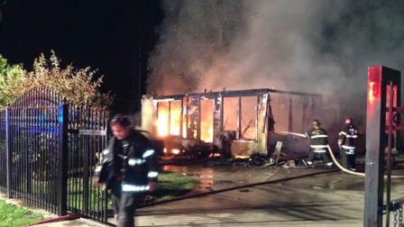 At least four people were injured in an early morning fire in northeast Harris County.