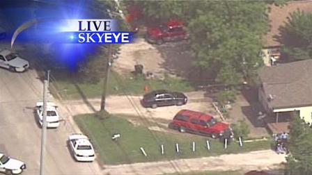 SkyEye 13 HD was over the scene where the chase ended at 75th and Lawndale.