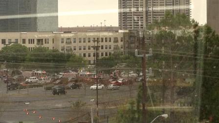 An ABC13 viewer sent us this pic of the Houston Fire Department response to the high rise fire on Weslayan.