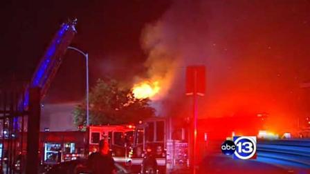 Two firefighters are recovering this morning after suffering injuries while battling a building near downtown Houston last night.