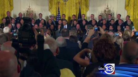 Three police officers from Houston were among the recipients of the Top Cops Award and were honored by President Barrack Obama at the White House on Saturday.