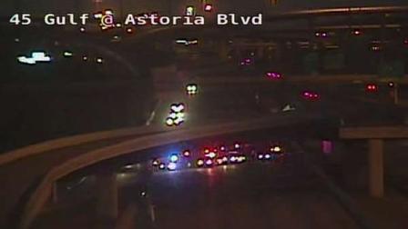 All lanes of 3am on the Gulf Freeway near FM 2351 were shut down during the investigation