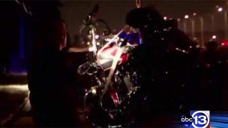 A motorcyclist was reportedly travelling at a high rate of speed before losing control.