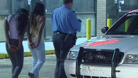 At least eight people were taken into custody and face charges of improper touching.