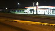 Police say a man crashed his car into a light pole after being shot while driving on Bissonnet overnight.
