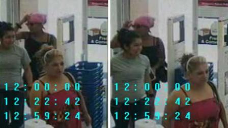 Authorities need help identifying anyone in this picture. They say the woman in red is accused of stealing a Samsung tablet out of a Walgreen customers purse. The other two women are persons of interest in the case.