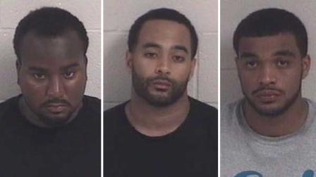 Dominique Jordan, 22, 22-year-old Matthew Guillory and 20-year-old Patrick Rolon were arrested and charged with organized criminal activity after a womans purse was stolen outside a pharmacy store in Galveston.