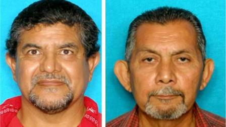 From left: Reynaldo Ybarra Zamora, 59, and Juan Jesus Martinez, 62, were added to the Texas 10 Most Wanted Sex Offender.