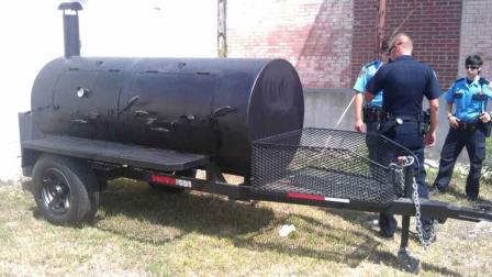 BBQ pit has been found, a little more paint added, but found, stated a Tweet from @killensbbq on Saturday, along with this photo.