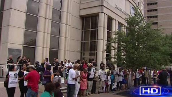 Protesters for justice for Trayvon Martin