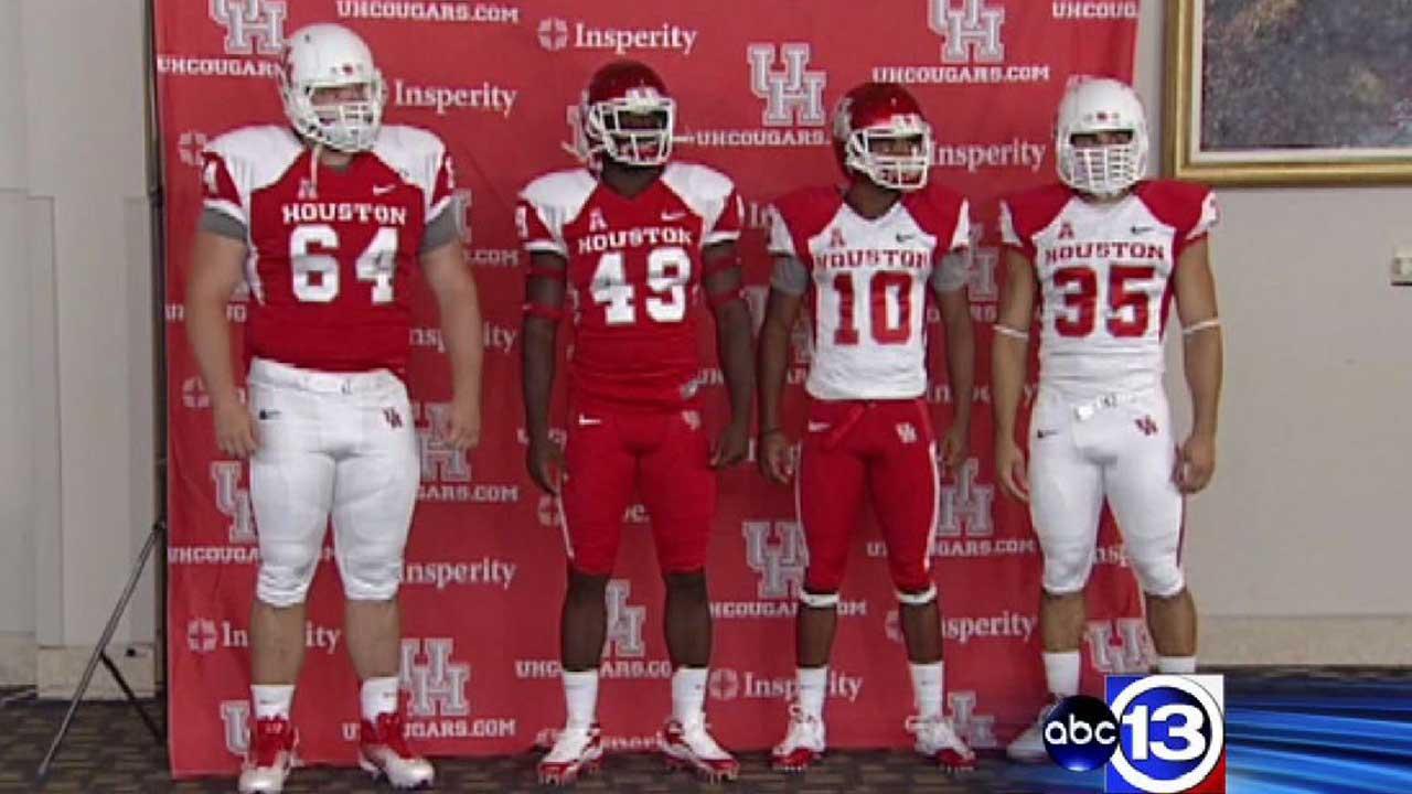University of Houston shows off new football uniforms